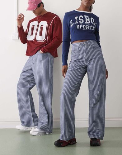 Jean baggy unisexe à fines rayures - Reclaimed Vintage - Modalova