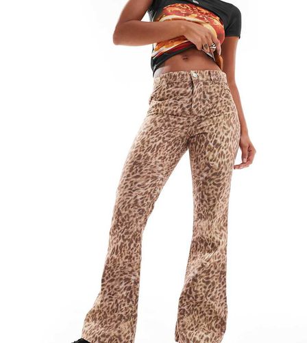 Jeans a zampa stile western con stampa leopardata - Reclaimed Vintage - Modalova