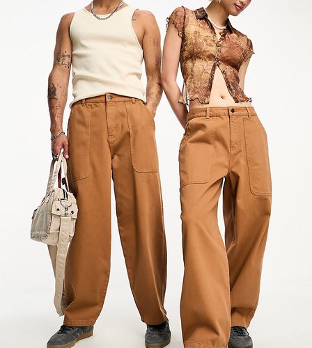 Pantaloni a palloncino unisex arancioni con ricamo - Reclaimed Vintage - Modalova