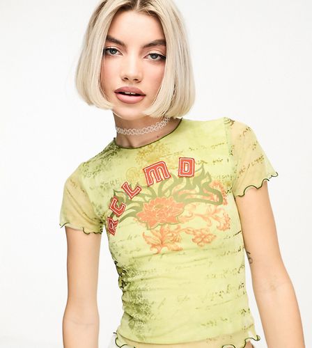 T-shirt mini stampata con strato in rete - Reclaimed Vintage - Modalova