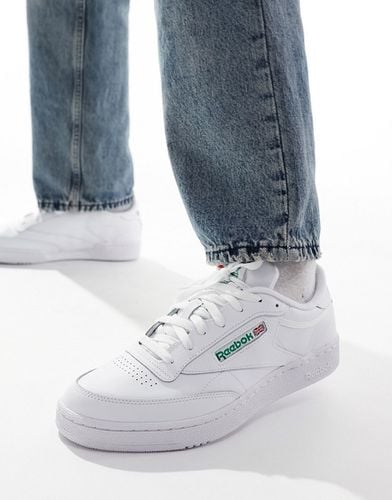 Club C 85 - Sneakers bianche e verdi con logo - Reebok - Modalova