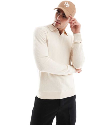 Maglione écru con colletto aperto - River Island - Modalova