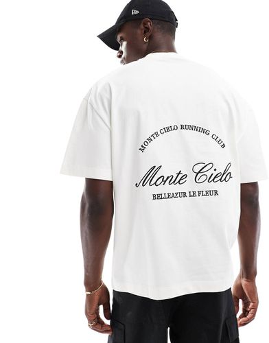 Monte Cielo Club - T-shirt écru oversize - River Island - Modalova