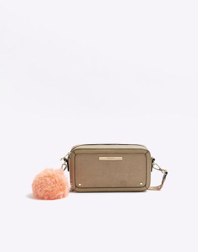 Borsa beige con pompon - River Island - Modalova