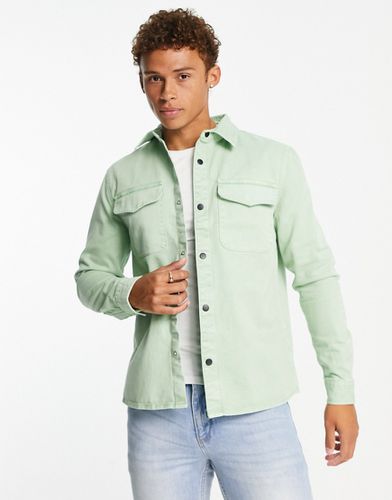 Camicia giacca con due tasche e bottoni a pressione - River Island - Modalova