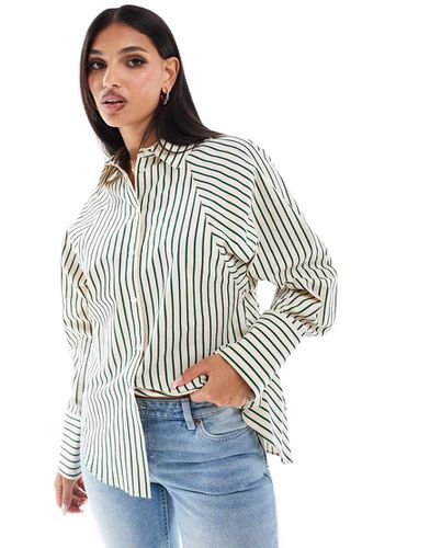 Camicia medio in popeline a righe - River Island - Modalova