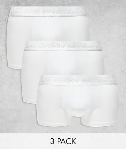 Confezione da 3 boxer aderenti bianchi - River Island - Modalova