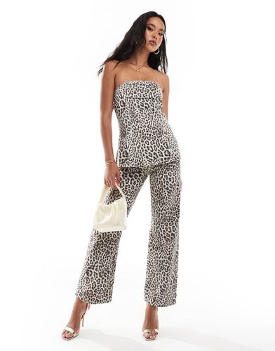 Jeans dritti leopardati in coordinato - River Island - Modalova