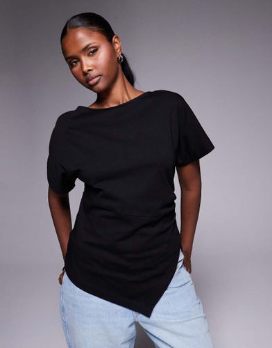 T-shirt avec détail drapé sur le côté - River Island - Modalova