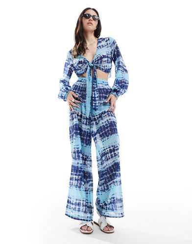 Pantaloni da spiaggia a fondo ampio con stampa batik in coordinato - Wednesday's Girl - Modalova
