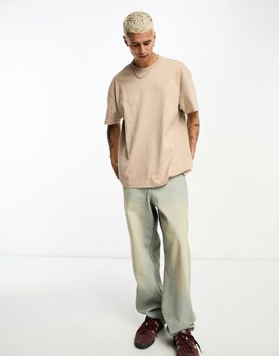 T-shirt oversize beige - Weekday - Modalova