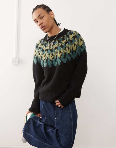 Momo - Maglione oversize in misto lana con motivo Fair Isle - Weekday - Modalova