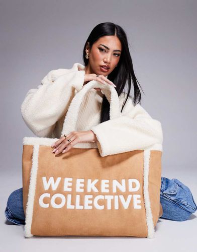 Weekend Collective - Borsa shopping in camoscio sintetico color cuoio - ASOS WEEKEND COLLECTIVE - Modalova