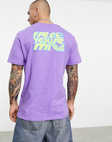 WESC - T-shirt viola con stampa - WESC - Modalova