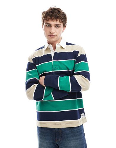 Polo stile rugby a righe color con etichetta con logo - Wrangler - Modalova