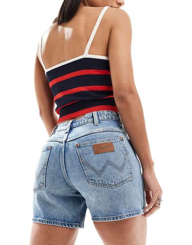 Pantaloncini di jeans dritti stile boyfriend lavaggio medio - Wrangler - Modalova