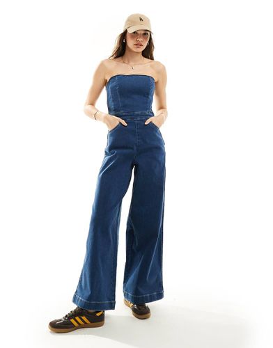 Tuta jumpsuit di jeans a corsetto lavaggio scuro - Wrangler - Modalova