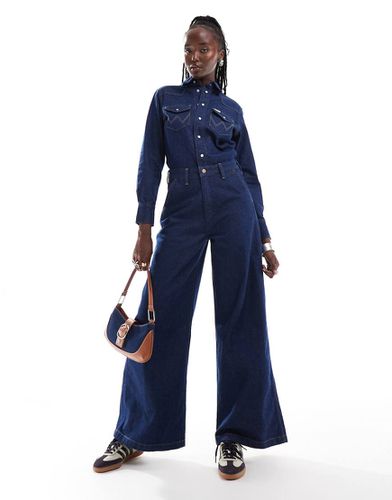 Tuta jumpsuit in denim scuro - Wrangler - Modalova