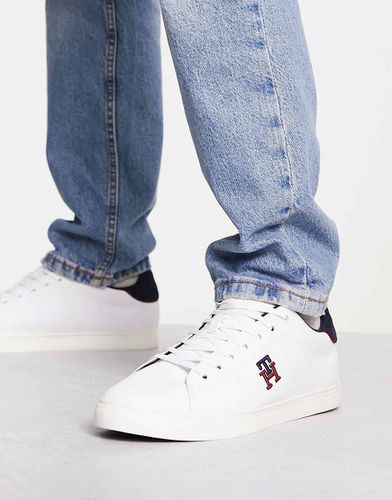 Sneakers bianche con monogramma stile college - Tommy Hilfiger - Modalova