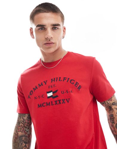 T-shirt acceso con logo nautico ad arco - Tommy Hilfiger - Modalova