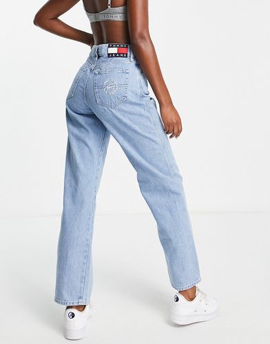 Jeans boyfriend ampi a vita medio alta lavaggio medio - Tommy Jeans - Modalova