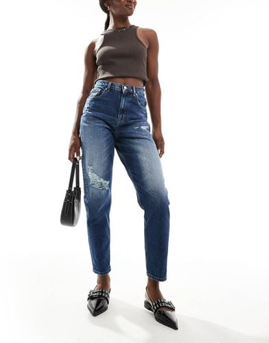 Mom jeans lavaggio scuro strappati - Tommy Jeans - Modalova