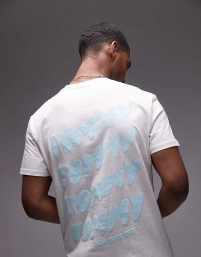 T-shirt avec imprimé effet bulles au dos - et bleu pastel - Tommy Jeans - Modalova