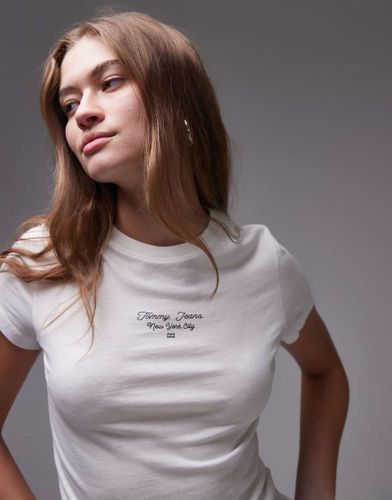 T-shirt avec logo au centre - Tommy Jeans - Modalova