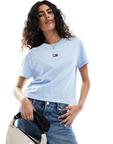 T-shirt celeste con stemma - Tommy Jeans - Modalova