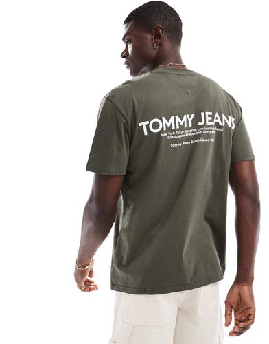 T-shirt classica con stampa lineare sul retro - Tommy Jeans - Modalova