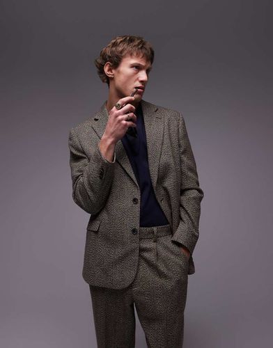 Blazer da abito comodo testurizzato - Topman - Modalova