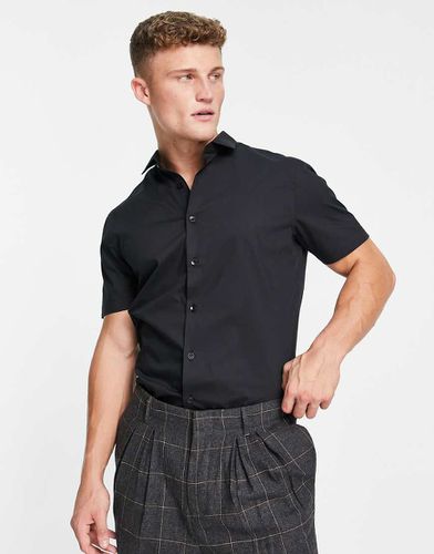 Camicia elegante a maniche corte elasticizzata, colore - Topman - Modalova