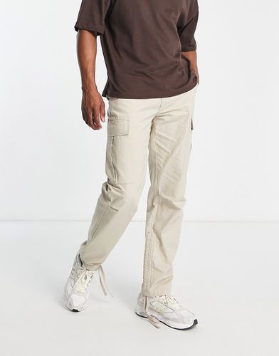 Pantaloni cargo comodi in cotone ripstop color pietra - Topman - Modalova
