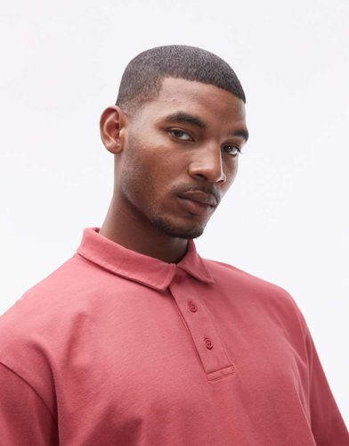 Topman - Polo comoda rosso slavato - Topman - Modalova