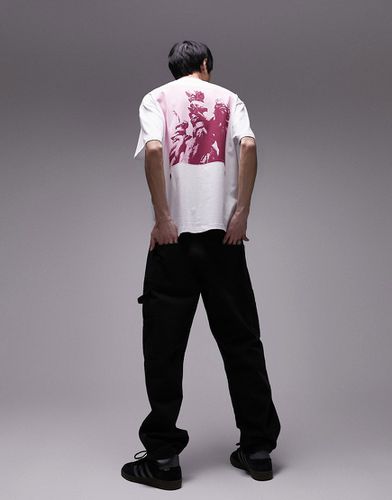 T-shirt oversize bianca con stampa "Hope" sul davanti e sul retro - Topman - Modalova
