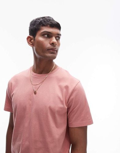 Topman - T-shirt regular fit rosa - Topman - Modalova