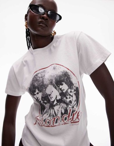 T-shirt mini écru con grafica "Blondie" su licenza - Topshop - Modalova