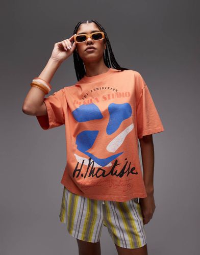 T-shirt oversize à imprimé graphique Matisse - Topshop - Modalova