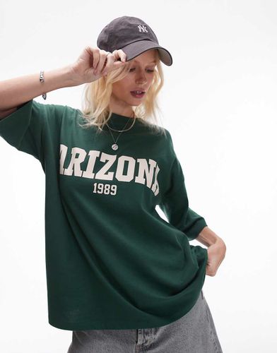 T-shirt oversize scuro con stampa "Arizona" - Topshop - Modalova