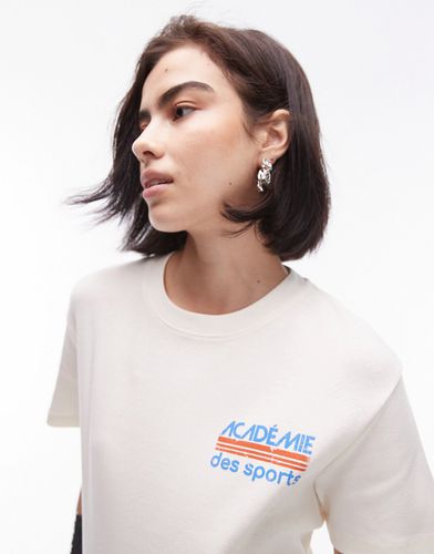 T-shirt écru con stampa "Académie Des Sports" - Topshop - Modalova