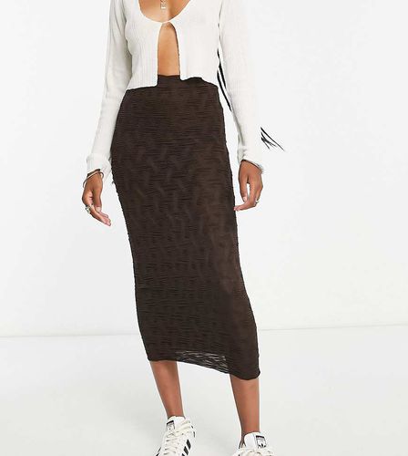 Gonna midi stropicciata - Topshop Tall - Modalova