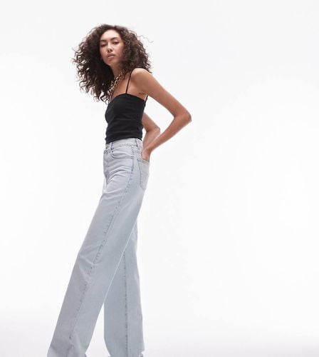 Jeans a colonna a vita medio alta candeggiati - Topshop Tall - Modalova