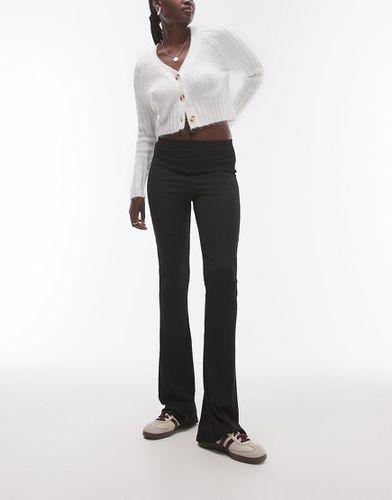 Pantaloni skinny a zampa neri a coste - Topshop Tall - Modalova