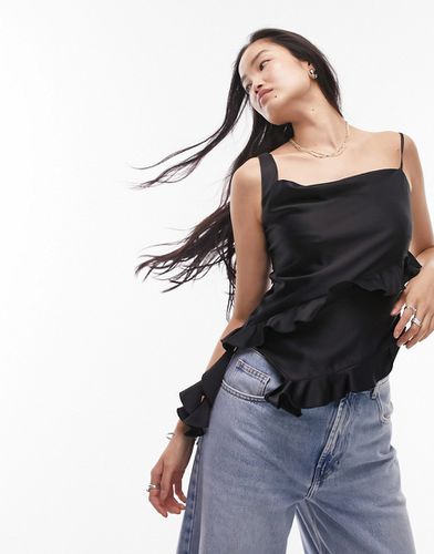 Top a canottiera con volant - Topshop - Modalova