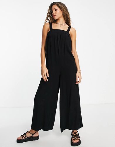 Tuta jumpsuit in lino con scollo squadrato - Topshop - Modalova