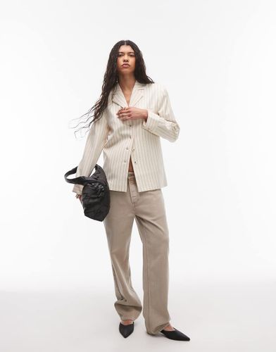 Blazer à rayures - Crème - Topshop - Modalova