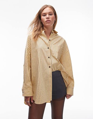 Camicia super oversize rigato - Topshop - Modalova