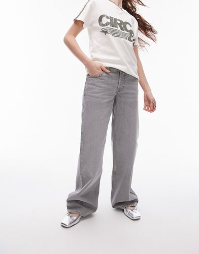 Ember - Jeans a fondo ampio e vita bassa pallido - Topshop - Modalova
