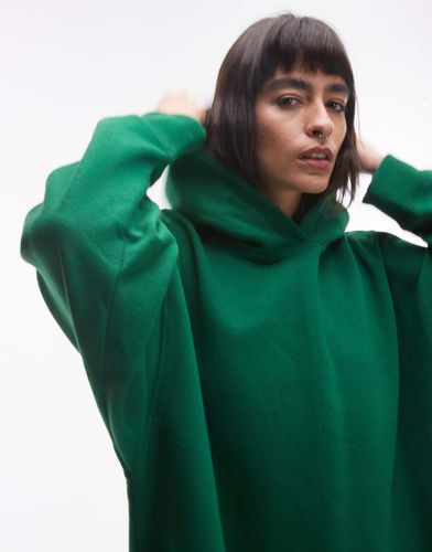 Felpa con cappuccio oversize premium verde - Topshop - Modalova