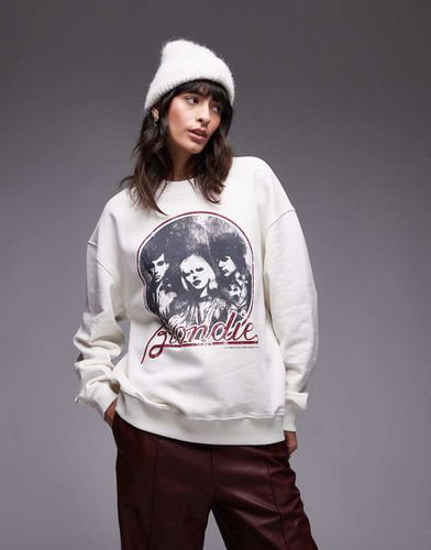 Felpa oversize con stampa dei Blondie su licenza - Topshop - Modalova